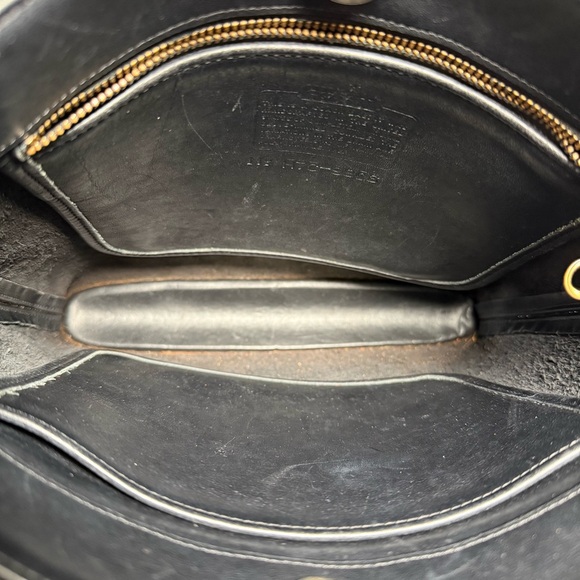 Vintage 1997 Coach 9806 Black Equestrian Slim Bucket Shoulder Bag - Picture 7 of 9